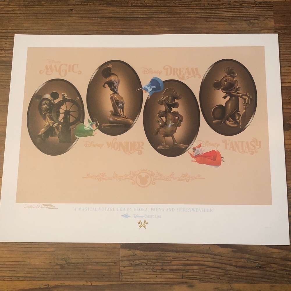 Disney Cruise Line Limited Edition  Art Print Lithograph